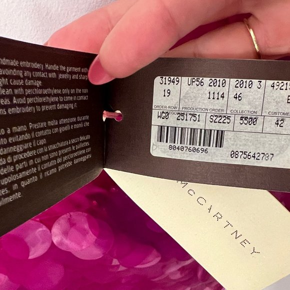 Stella McCartney Fuchsia Sparkles Huge Sequin Disco Mini Skirt, Size 42 - Picture 8 of 8